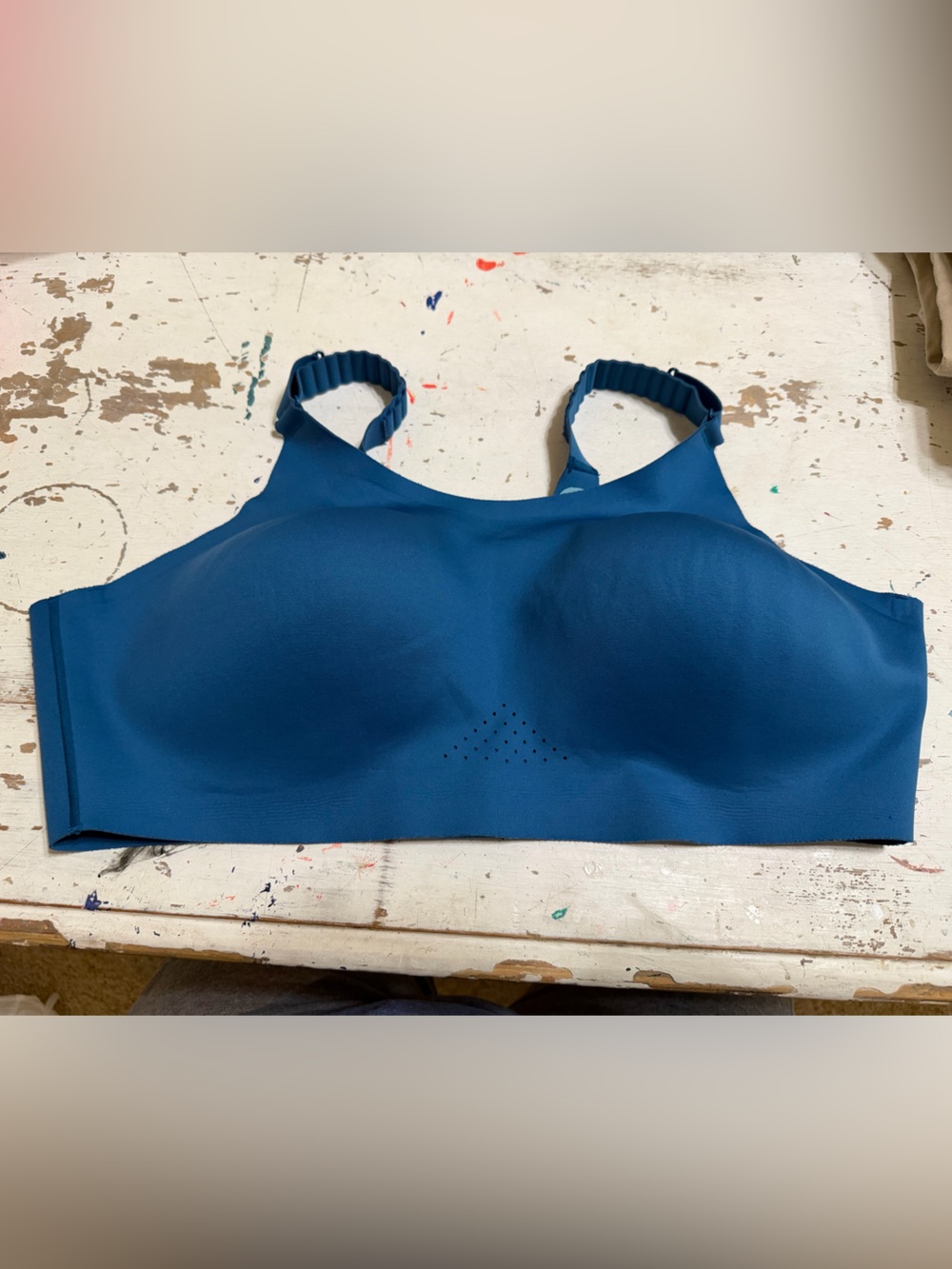 Brooks Run scoopback 2.0 40DD Deep Teal Seamless Sports Bra nwot ventilated